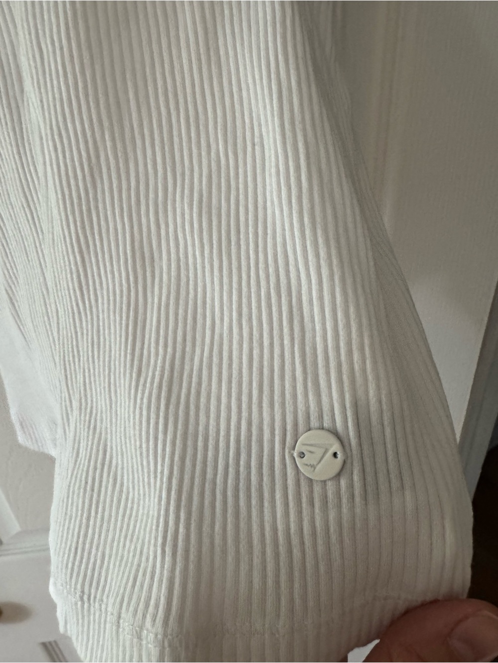Gymshark White Ribbed Cropped Tank Top - Picture 4 of 4